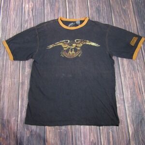 Mecca Shirt Mens Large Black Gold Eagle Graphic Streetwear Urban Hip Hop